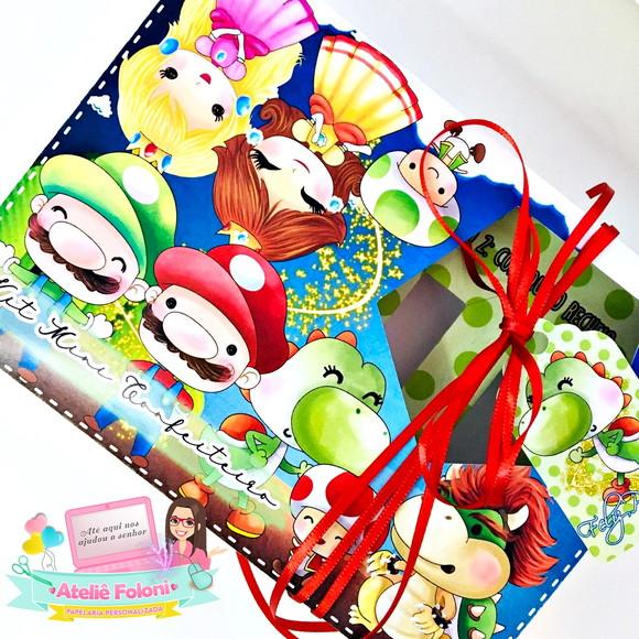 Caixa Mini Confeiteiro Mario Bross (somente a caixa)