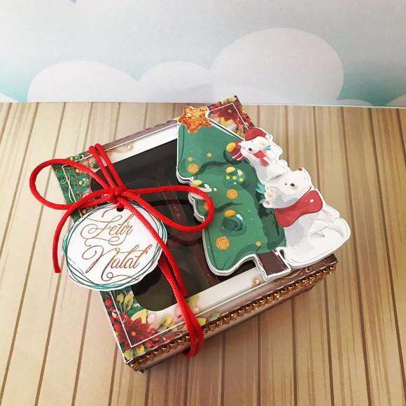 Caixa para 4 doces Natal