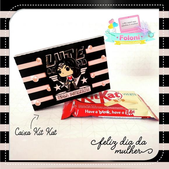 Caixa para Kit Kat Dia das Mulheres