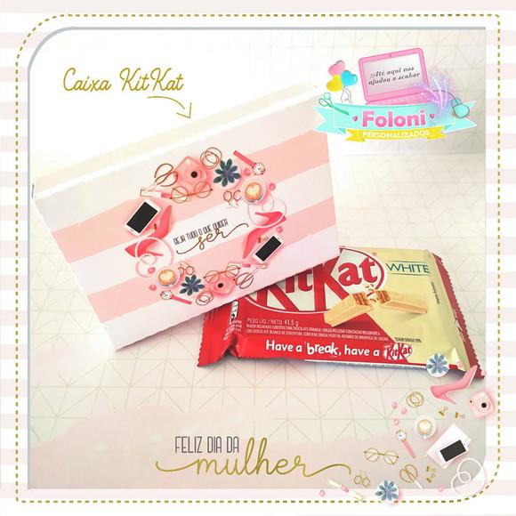 Caixa para Kit Kat Dia das Mulheres