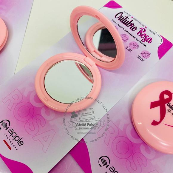Card com Espelho de Bolsa Outubro Rosa