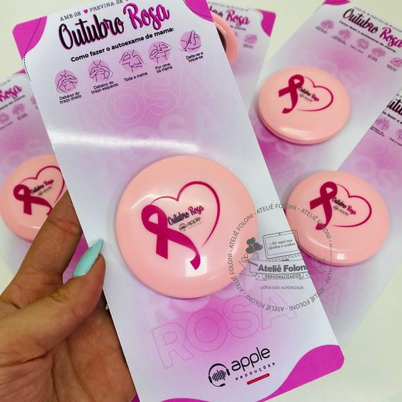 Card com Espelho de Bolsa Outubro Rosa