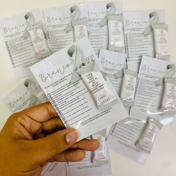 Card+bala Janeiro Branco 100 Unidades Personalizadas