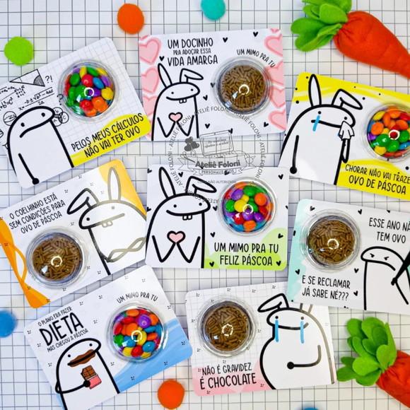 Card/cartão com Coloreti Confeitos de Chocolate - Páscoa