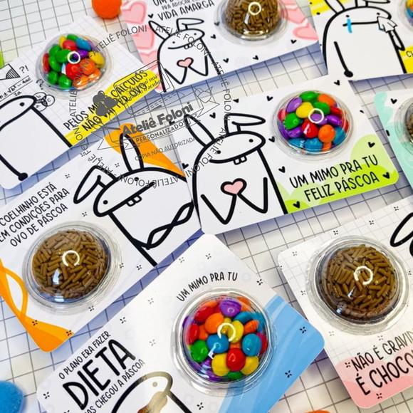 Card/cartão com Coloreti Confeitos de Chocolate - Páscoa