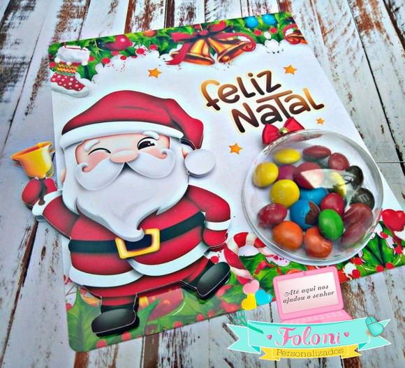 Cartão com Blister de Doces Natal