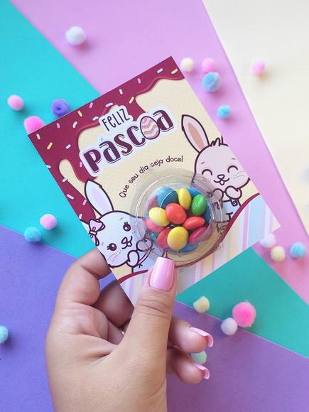 Cartão para Blister Páscoa Bombom ou Confeti
