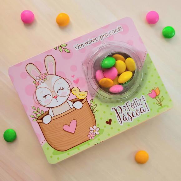 Cartão para Blister Páscoa Bombom ou Confeti