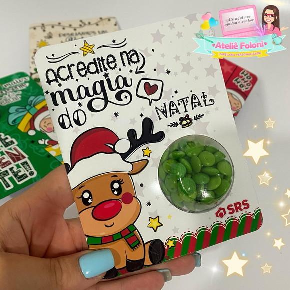 Cartão Personalizado com Blister de Doces Natal