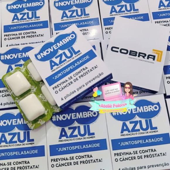 Chiclete com 4 Novembro Azul Pronta Entrega