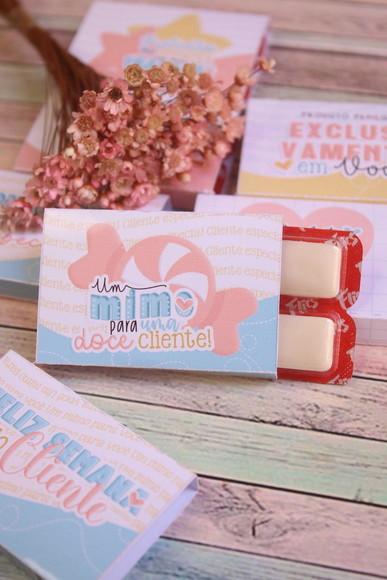 Chiclete Personalizado com 4 Brinde Clientes