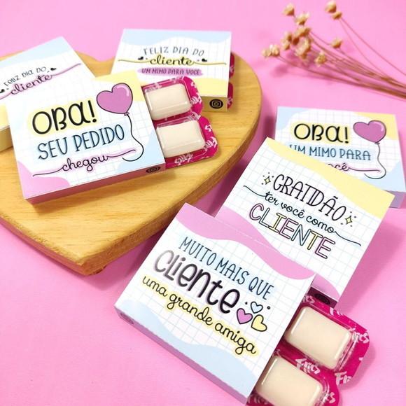 Chiclete Personalizado com 4 Brinde Clientes