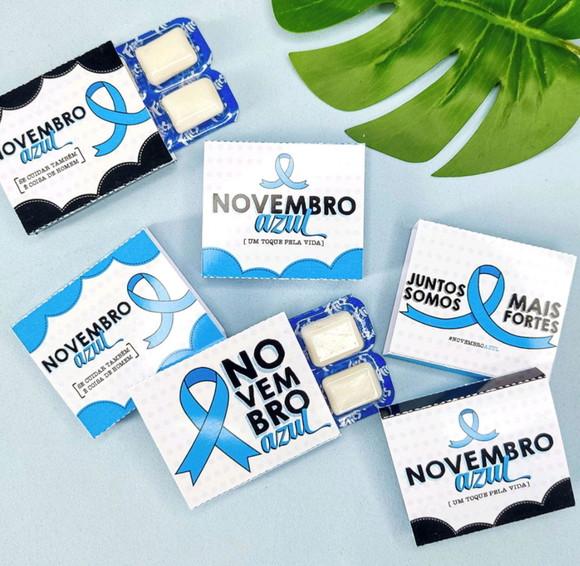 Chiclete Personalizado com 4 Novembro Azul