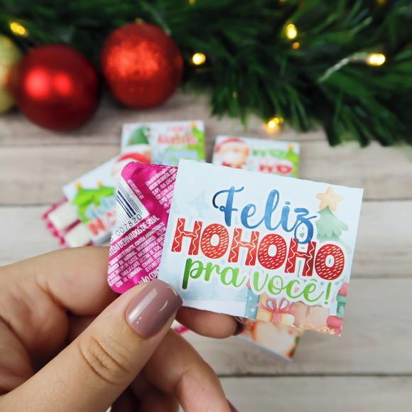 Chiclete Personalizado com 4 Brinde Clientes Natal