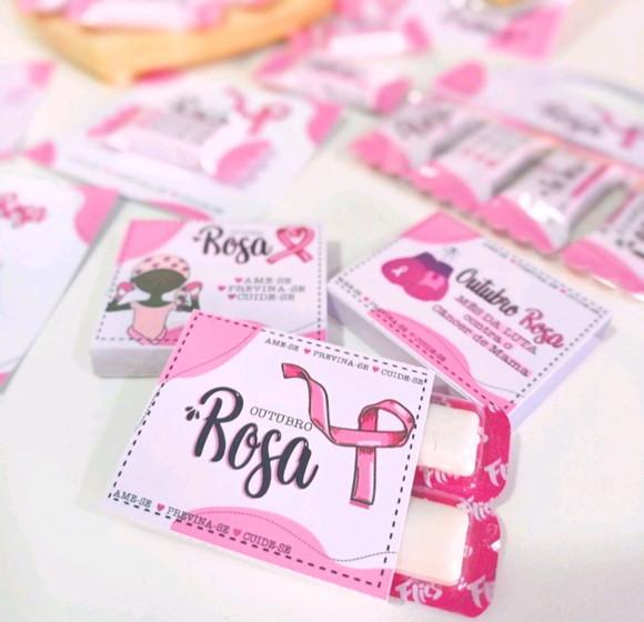 Chiclete Personalizado com 4 Outubro Rosa