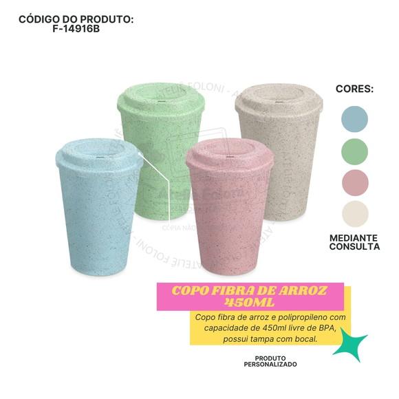 Copo Fibra de Arroz 450ml Personalizado