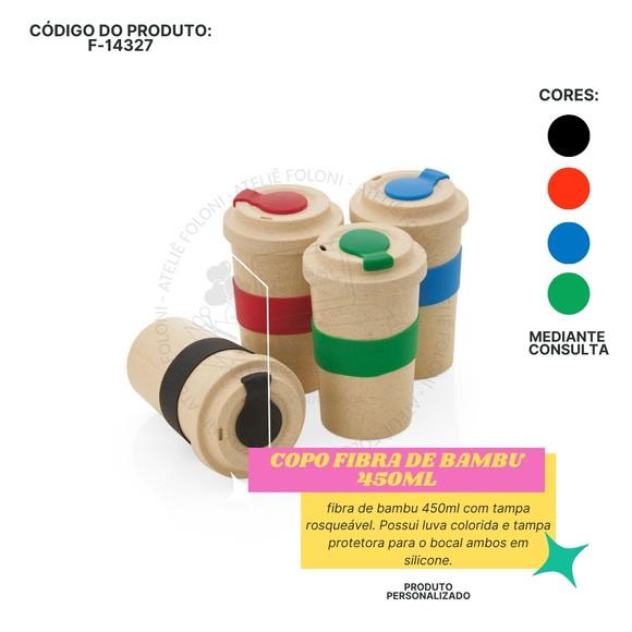 Copo Fibra de Bambu 450ml Personalizado