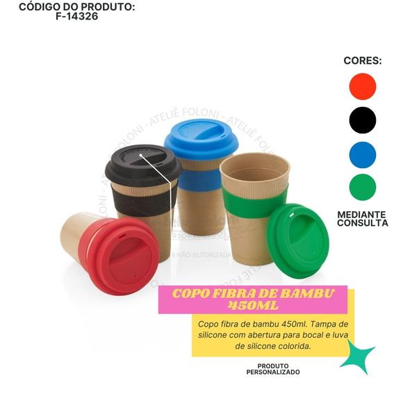 Copo Fibra de Bambu 450ml Personalizado
