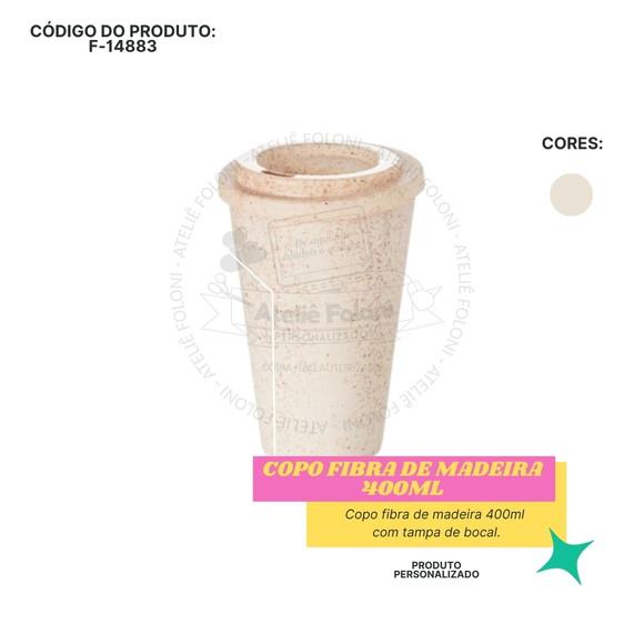 Copo Fibra de Madeira 400ml Personalizado