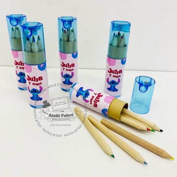 Estojo Mini Lápis com Apontador Stitch