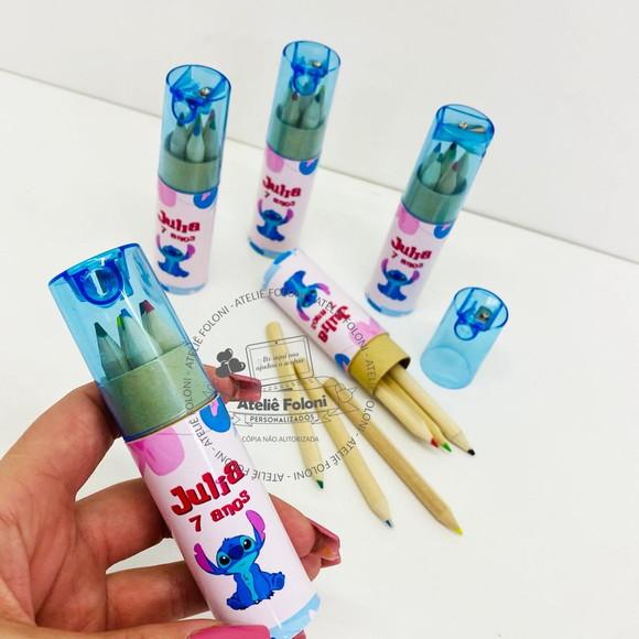Estojo Mini Lápis com Apontador Stitch