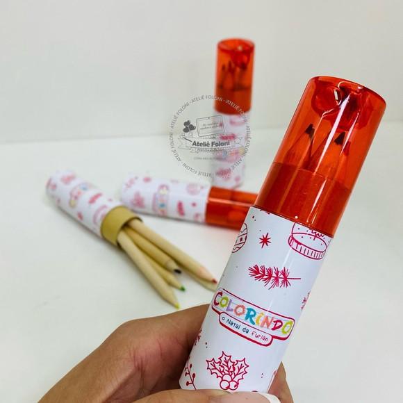 Estojo Mini Lápis com Apontador Personalizado