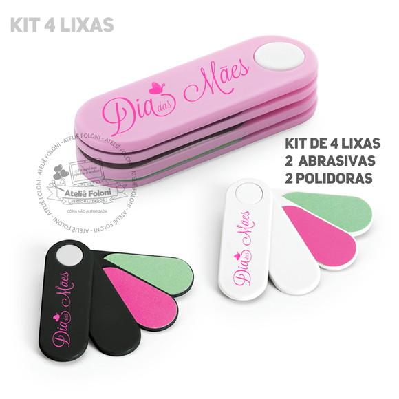 Kit 4 Lixas Personalizada Dia das Mães