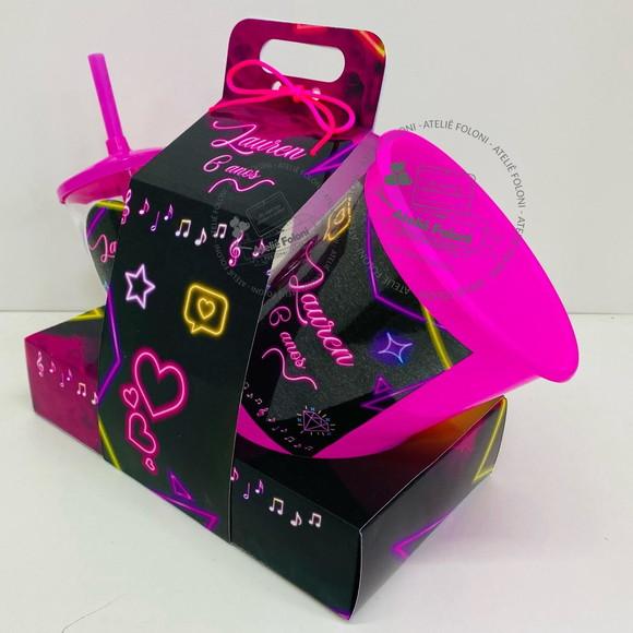 Kit Cinema na Caixa com Alça Neon