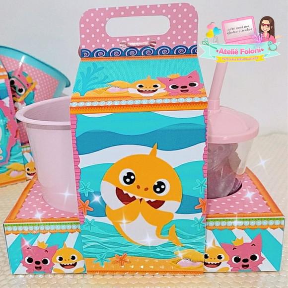 Kit Cineminha na Caixa Baby Shark Menina