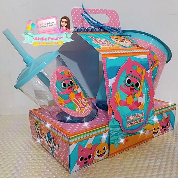 Kit Cineminha na Caixa Baby Shark Menina