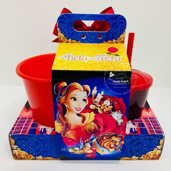 Kit Cineminha na Caixa com Alça a Bela e a Fera