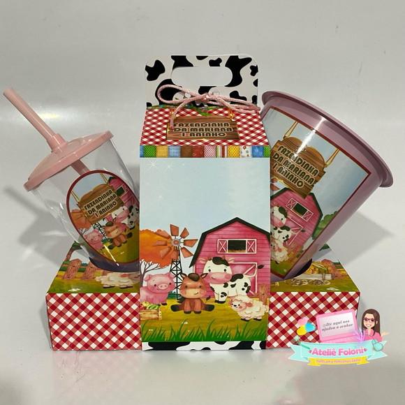 Kit Cineminha na Caixa com Alça Fazendinha