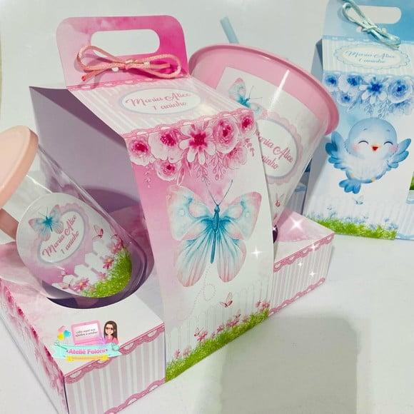 Kit Cineminha na Caixa com Alça Jardim Encantado
