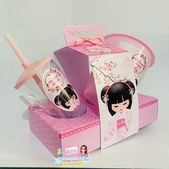 Kit Cineminha na Caixa com Alça Kokeshi