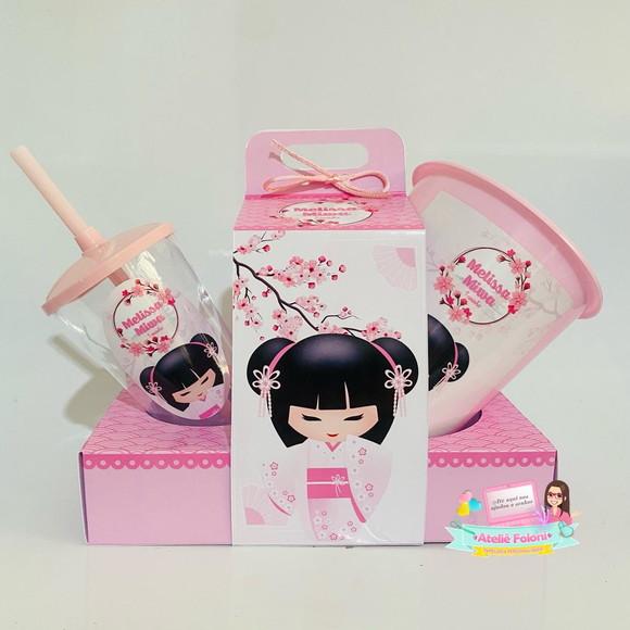 Kit Cineminha na Caixa com Alça Kokeshi