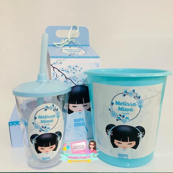 Kit Cineminha na Caixa com Alça Kokeshi