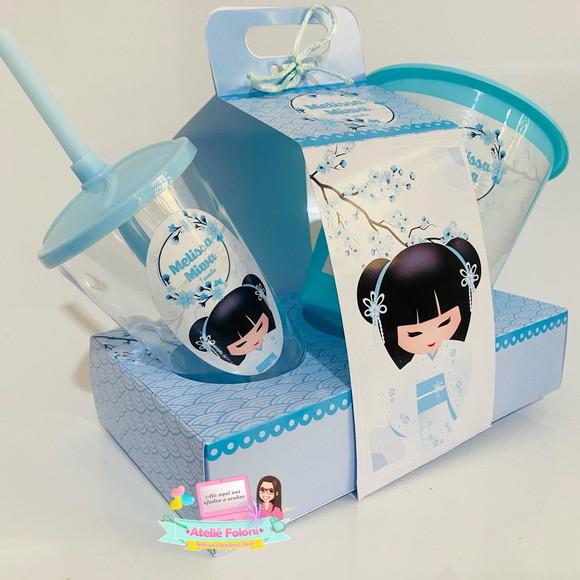 Kit Cineminha na Caixa com Alça Kokeshi