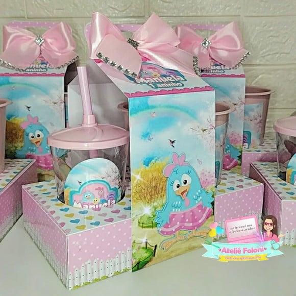 Kit Cineminha na Caixa Galinha Pintadinha Rosa