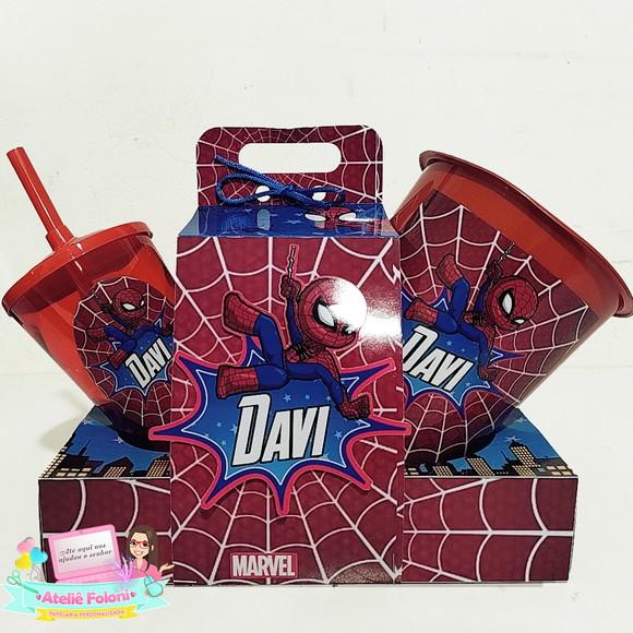 Kit Cineminha na Caixa Homem Aranha com Alça