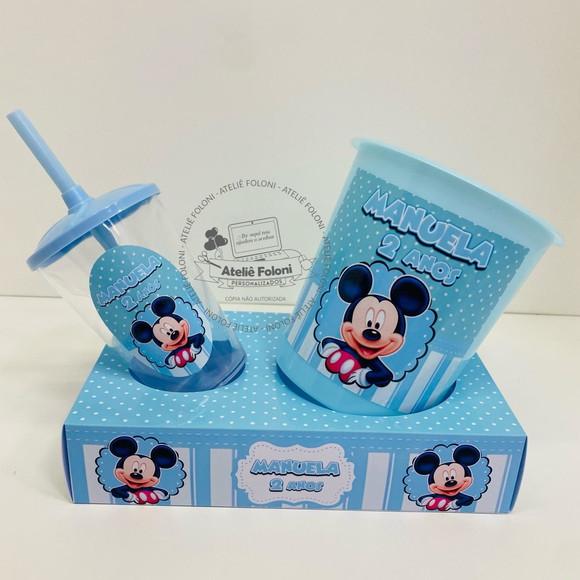 Kit Cineminha na Caixa Minnie Rosa Mickey Azul