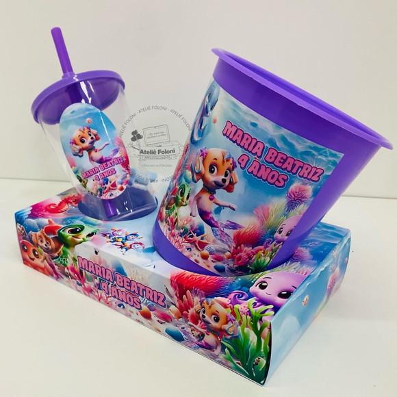 Kit Cineminha na Caixa sem Alça Skye Coral Sereia