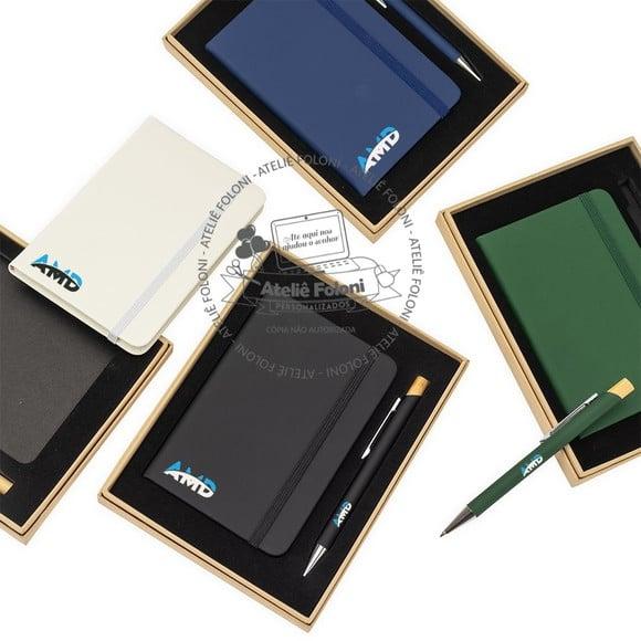Kit Executivo 2 Peças Caderno e Caneta Personalizado