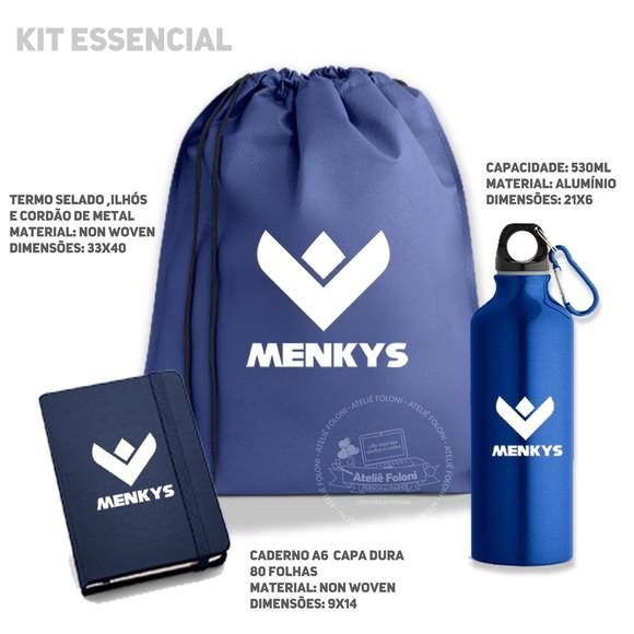 Kit Essencial Sacochila, Squeeze, Caderno A5 Personalizados