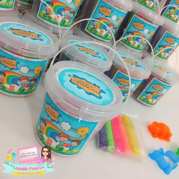 Kit Massinha no Potinho + Cortadores Dia das Crianças