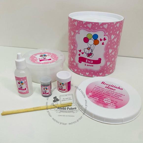 Kit Slime na Tubolata Personalizada Hello Kitty