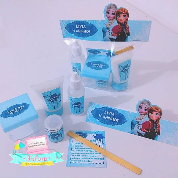 Kit Slime no Saquinho Personalizado Frozen