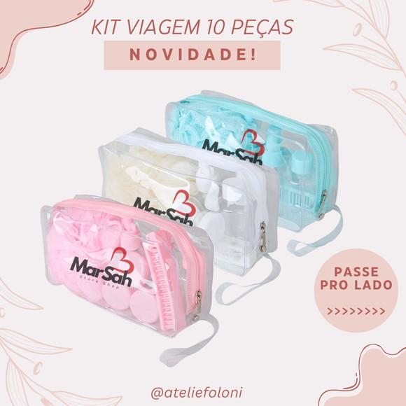 Kit Viagem com Necessaire 10 Peças Personalizado