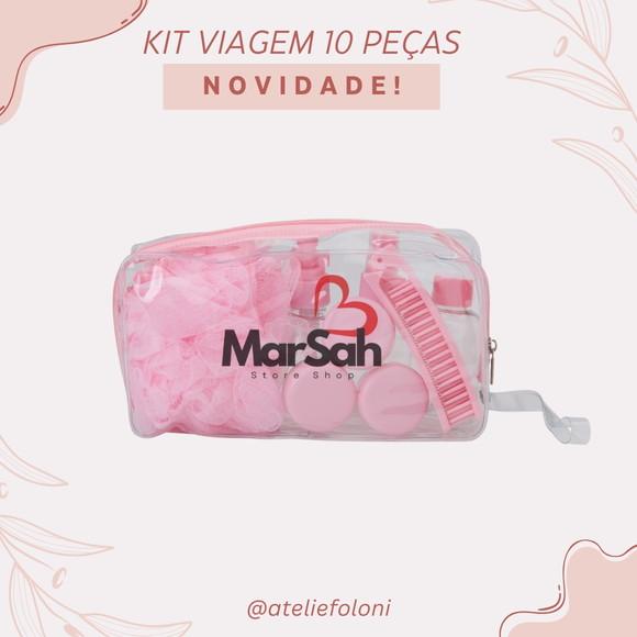 Kit Viagem com Necessaire 10 Peças Personalizado