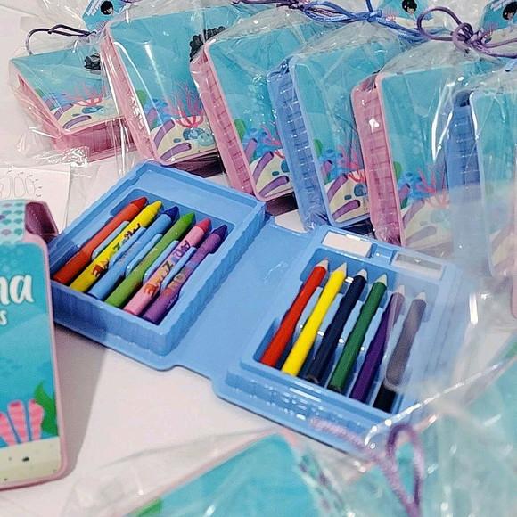 Maletinha de Colorir 18 peças Personalizada Sereia