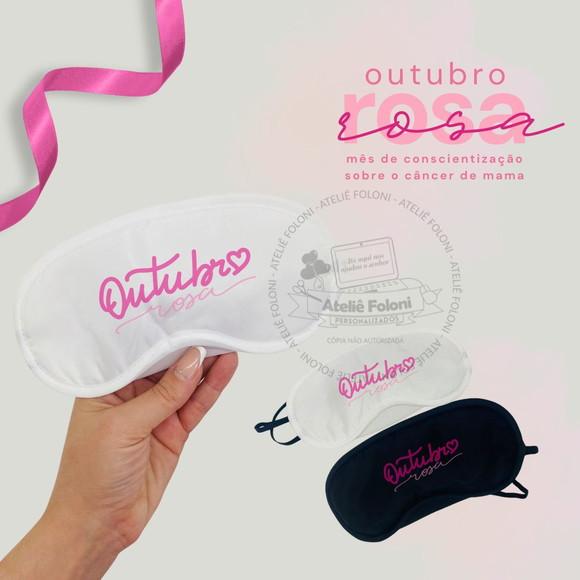 Máscara para Dormir Almofadada Outubro Rosa